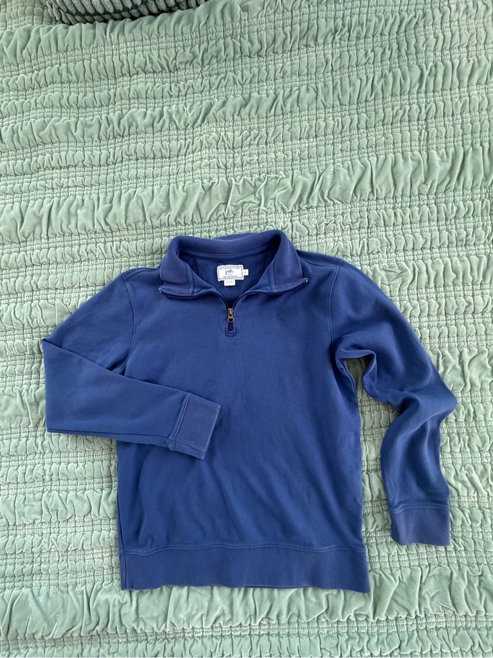 Southern Tide Men's Navy Quarter-Zip Sweater-Small